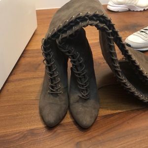 Over the Knee Lace Up Boots